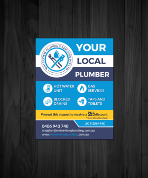 Business Card Design by Creations Box 2015 for waterview plumbing | Design #24096513