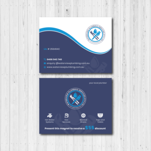 Business Card Design by Bold Pixels for waterview plumbing | Design: #24094695