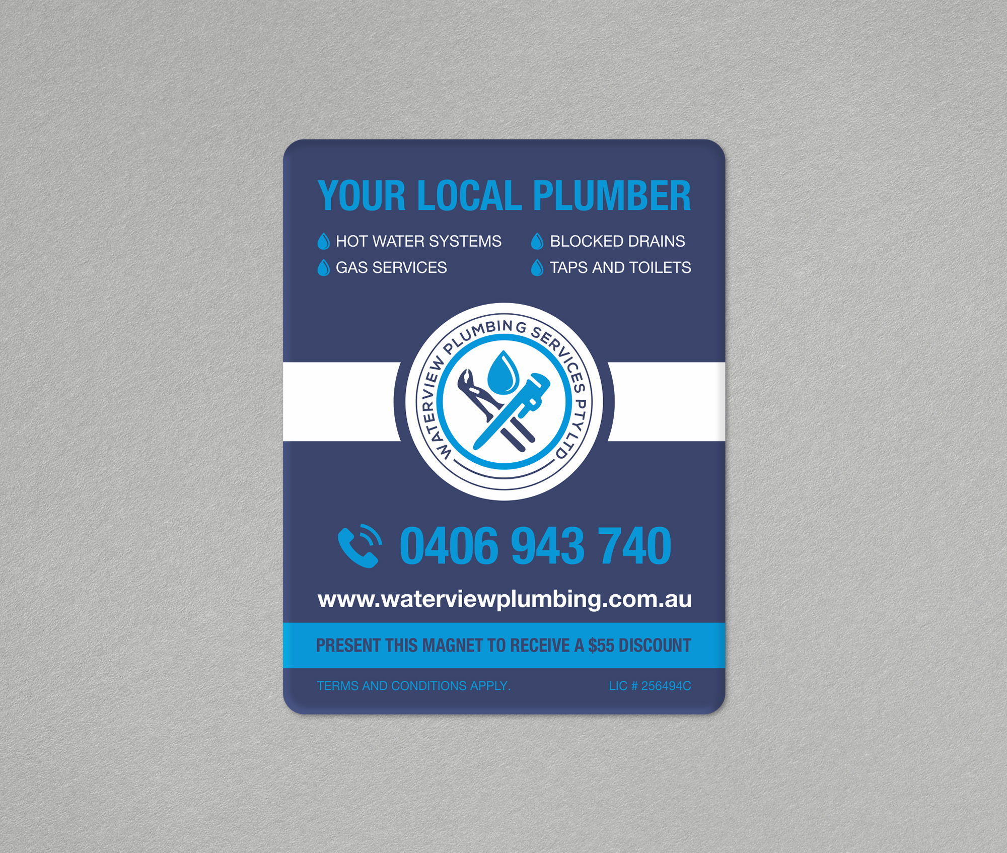 Business Card Design by logodentity for waterview plumbing | Design #24095443