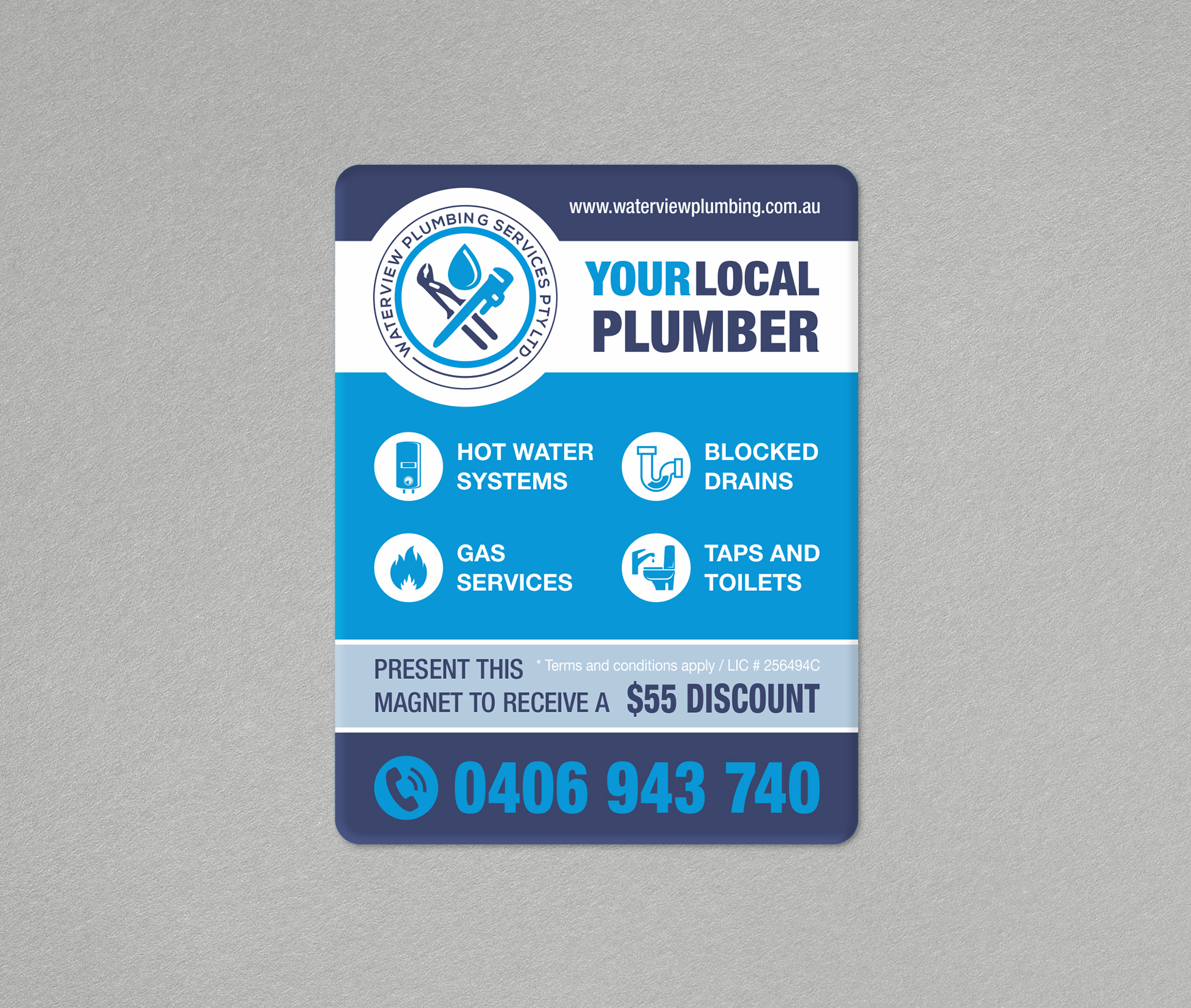 Business Card Design by logodentity for waterview plumbing | Design #24110256