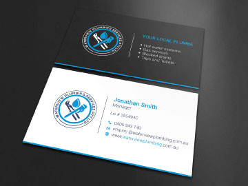 Business Card Design by Imagine design000 for waterview plumbing | Design #24094125