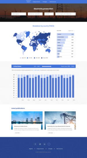 New UI for electricity data tool | Web Design by WebPixel