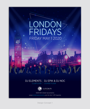 London Nightclub | Diseño de Flyer por D Creative