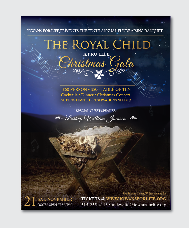 Diseño de Póster por alex989 para Iowans for Life | Diseño #24144590