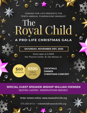 Pro-life non-profit needs a dynamic poster design for their Christmas Gala. | Diseño de Póster por creative.SB