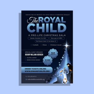 Pro-life non-profit needs a dynamic poster design for their Christmas Gala. | Diseño de Póster por Deepak_9_Malhotra
