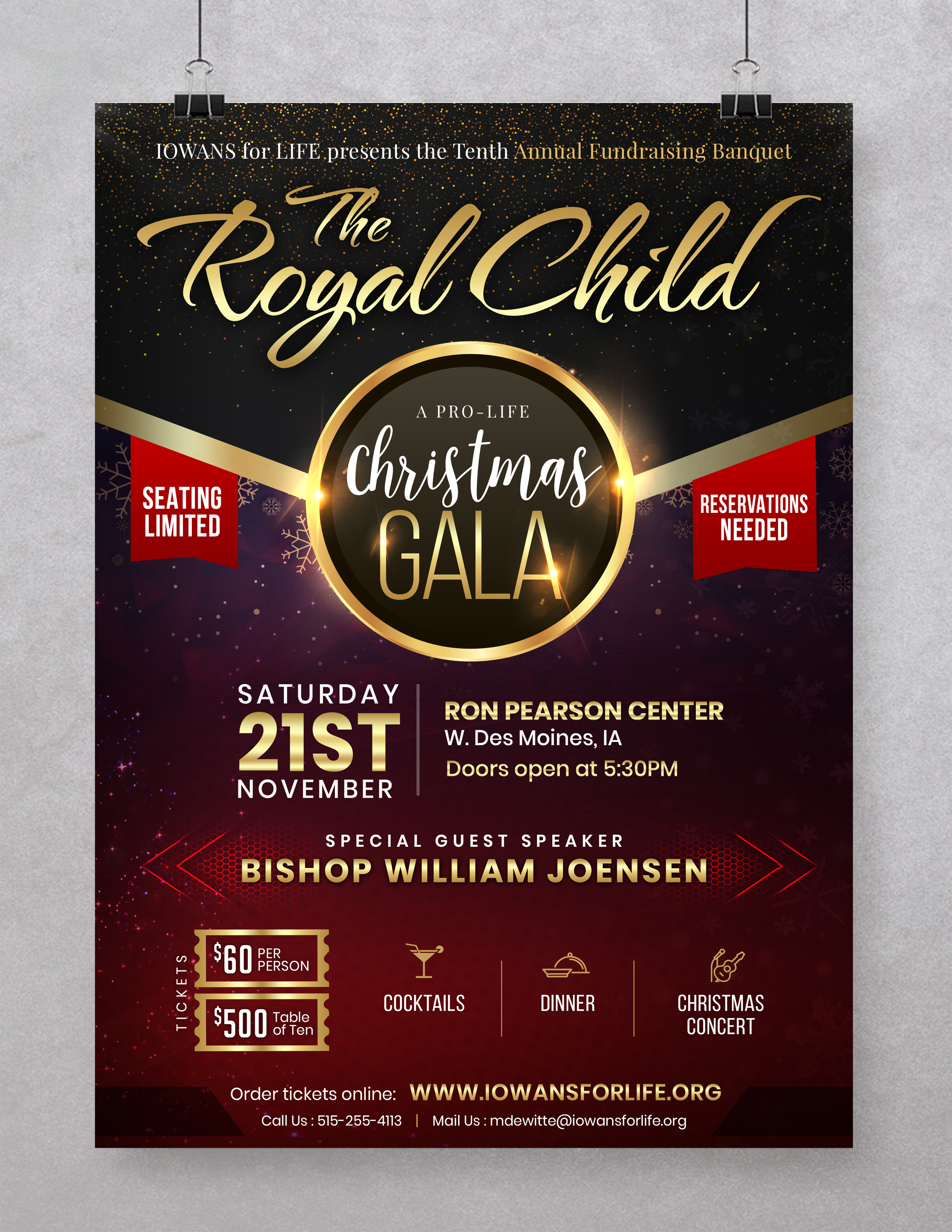 Diseño de Póster por SAI DESIGNS para Iowans for Life | Diseño #24134730