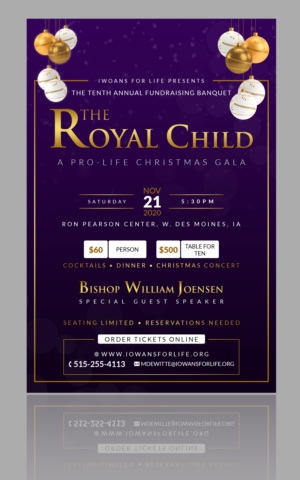 Pro-life non-profit needs a dynamic poster design for their Christmas Gala. | Diseño de Póster por SAI DESIGNS