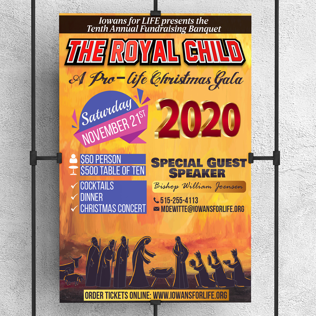 Design de Poster par Adil Ashraf pour Iowans for Life | Design #24163049
