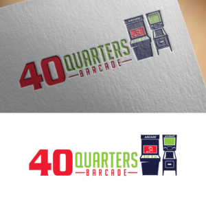 40 Quarters or 40 Quarters Barcade | Diseño de Logo por Graphic Bricks