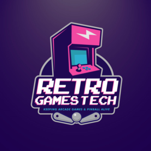 Name: Retro Games Tech     Slogan: Keeping Arcade games & Pinball alive | Logo Design by yudaharv