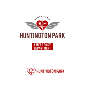 On the front, EM with Huntington Park below it. | Logo Design by Jeferson HP