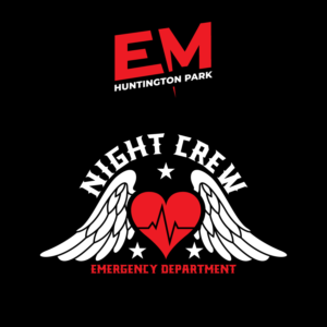 On the front, EM with Huntington Park below it. | Logo Design by Graphic Bricks