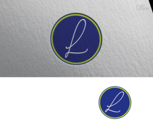 just the cursive letter L in a circle with a color ribbon around it | Logo Design by Dot Design 3
