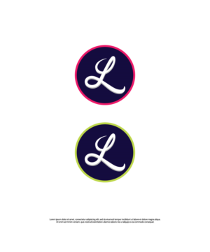 just the cursive letter L in a circle with a color ribbon around it | Logo Design by Ara Studio