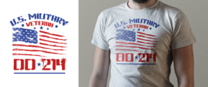 U.S. Military Veteran  DD-214 | T-shirt Design by oxxi