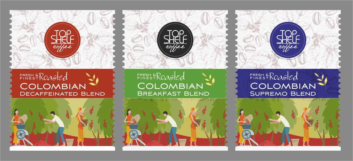 Label Design by Savitra for Top Shelf Coffee | Design #24149569