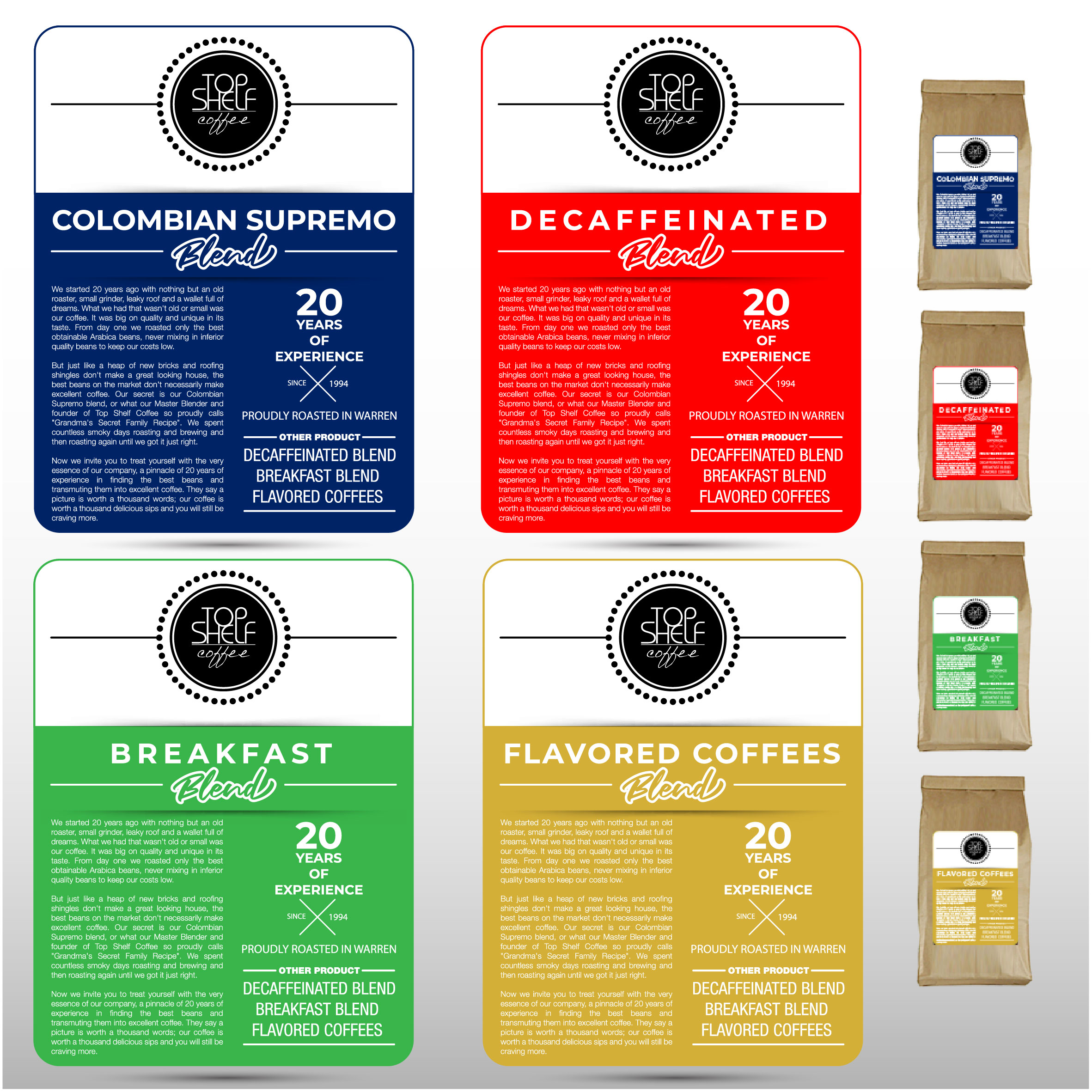 Label Design by owlandcatdesign for Top Shelf Coffee | Design #24173505