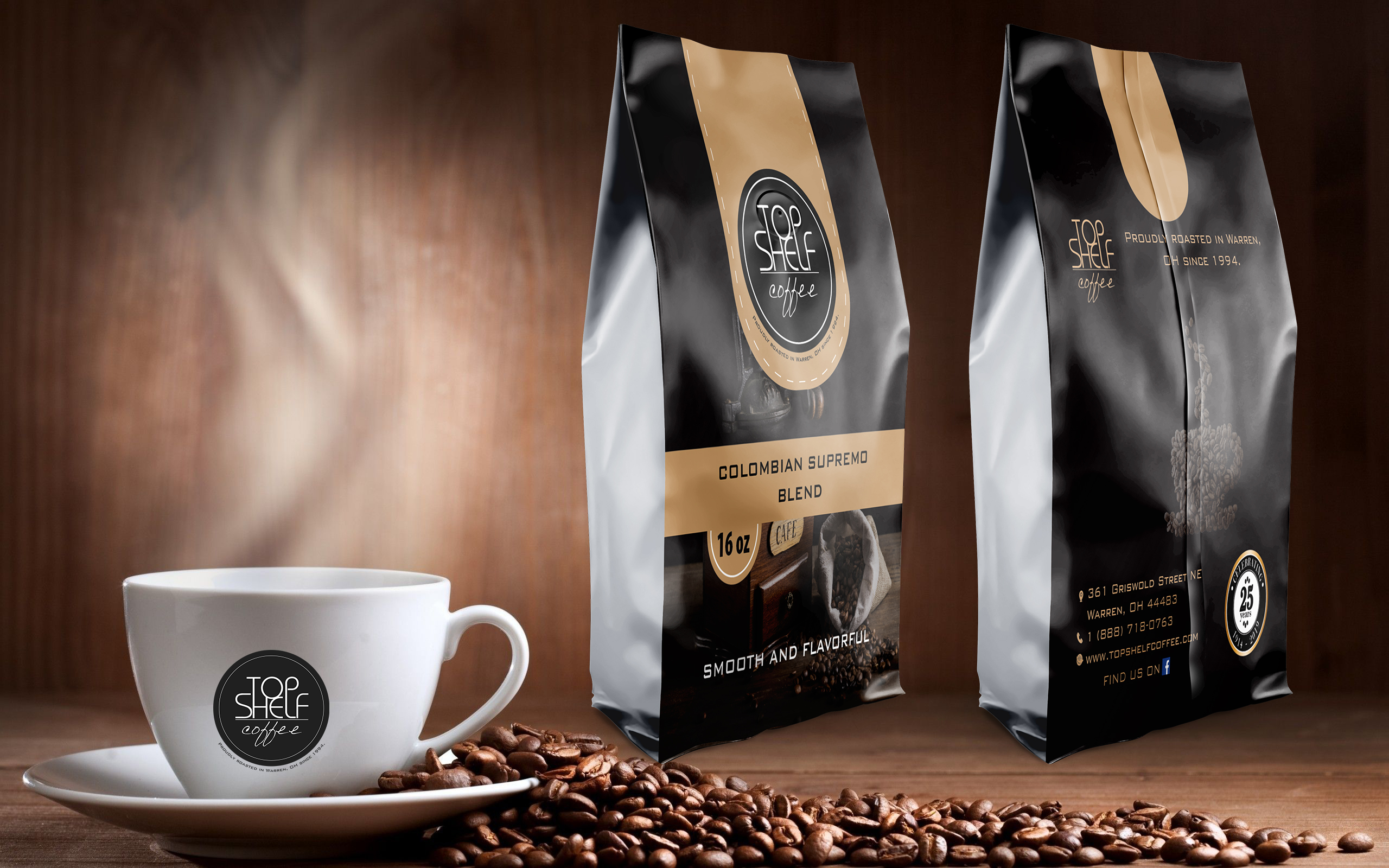 Label Design by zoovdesign for Top Shelf Coffee | Design #24146779