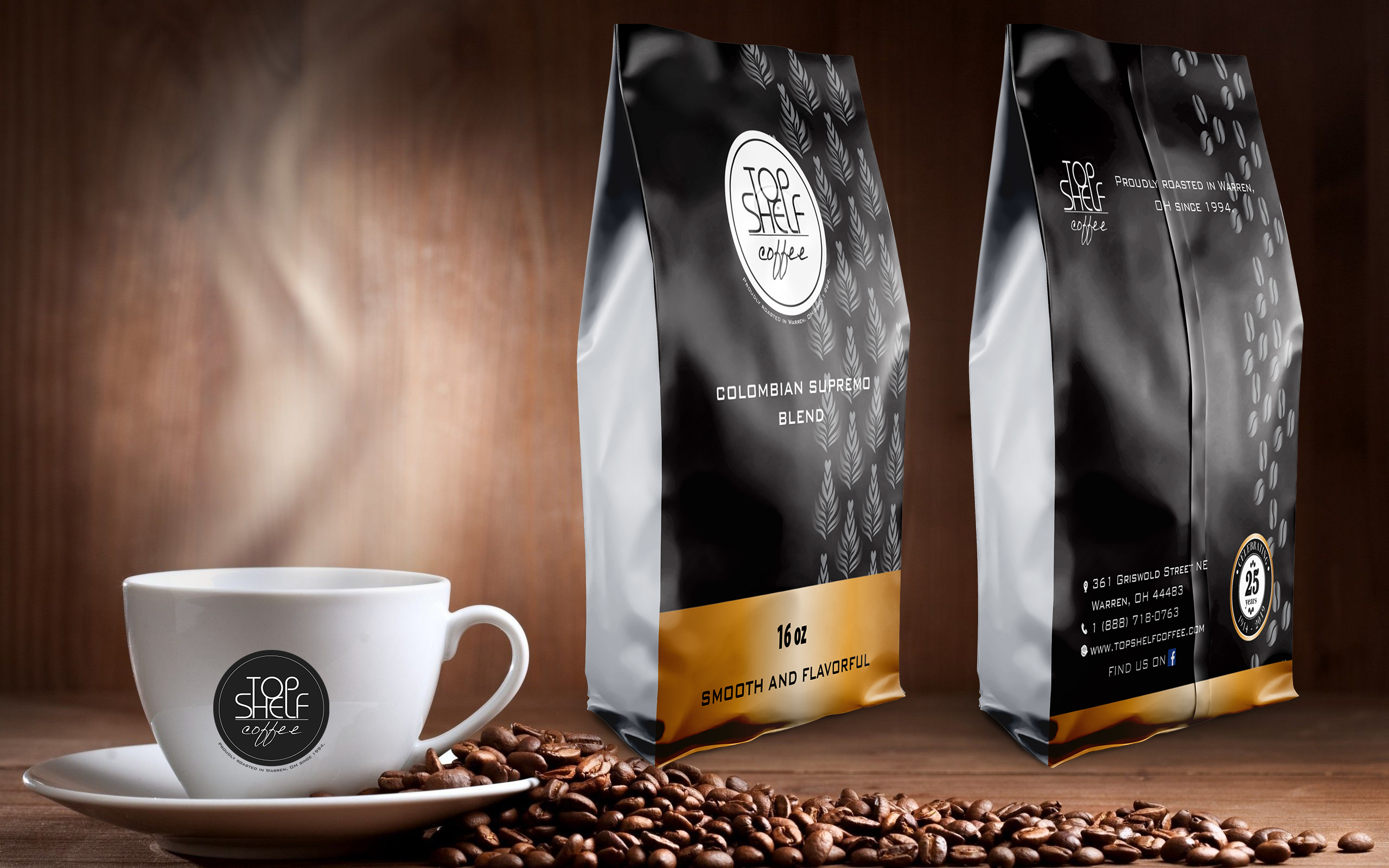 Label Design by zoovdesign for Top Shelf Coffee | Design #24146801