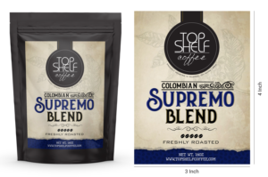Design Étiquette par SAI DESIGNS pour Top Shelf Coffee | Design : #24169174