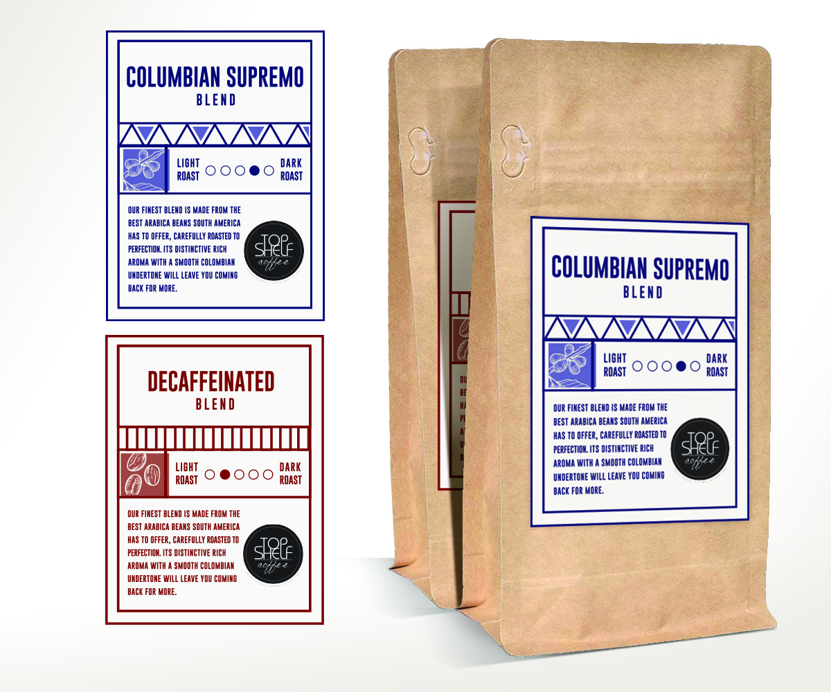 Design Étiquette par julanna2 pour Top Shelf Coffee | Design #24257999