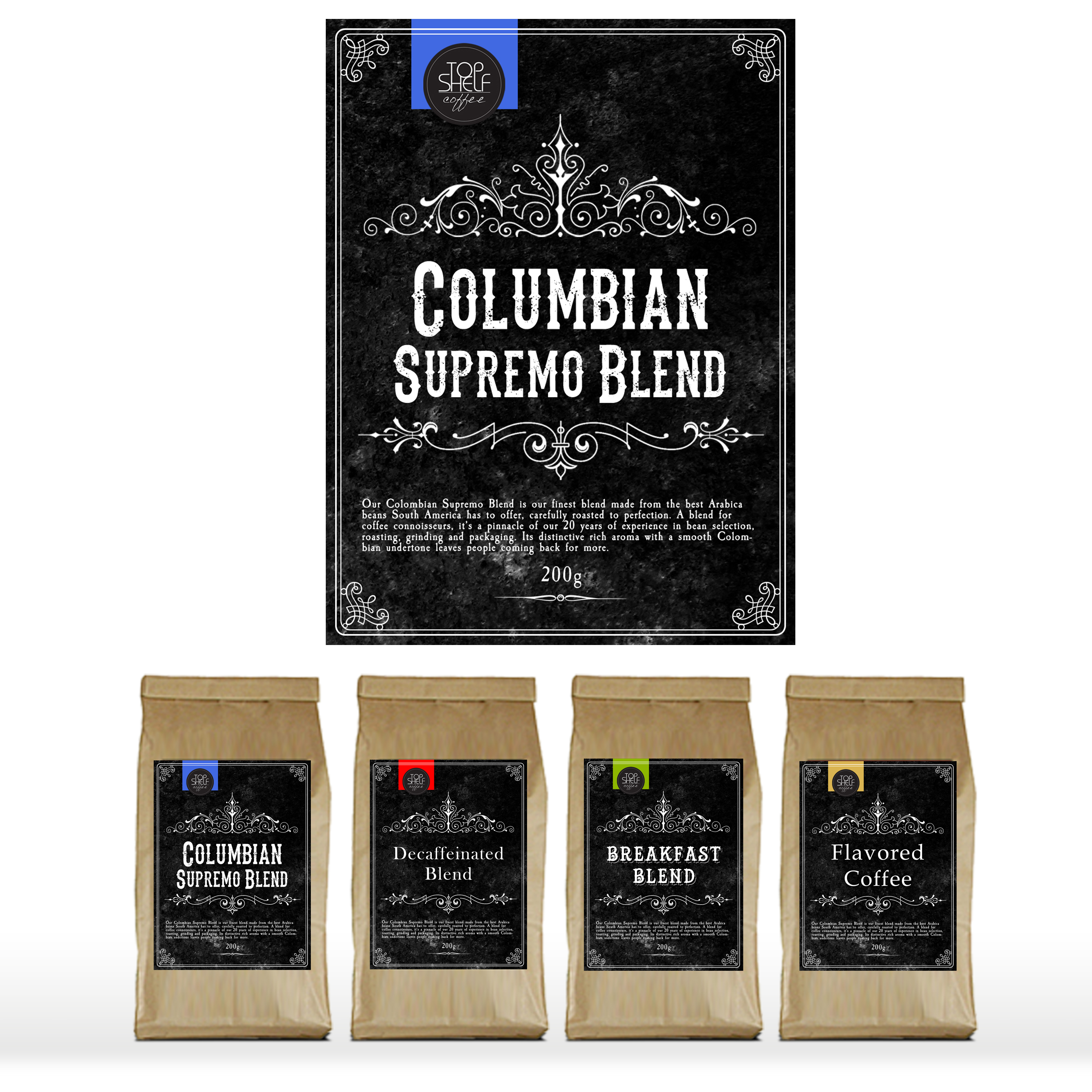 Diseño de Etiqueta por Javelin Studio para Top Shelf Coffee | Diseño #24178245