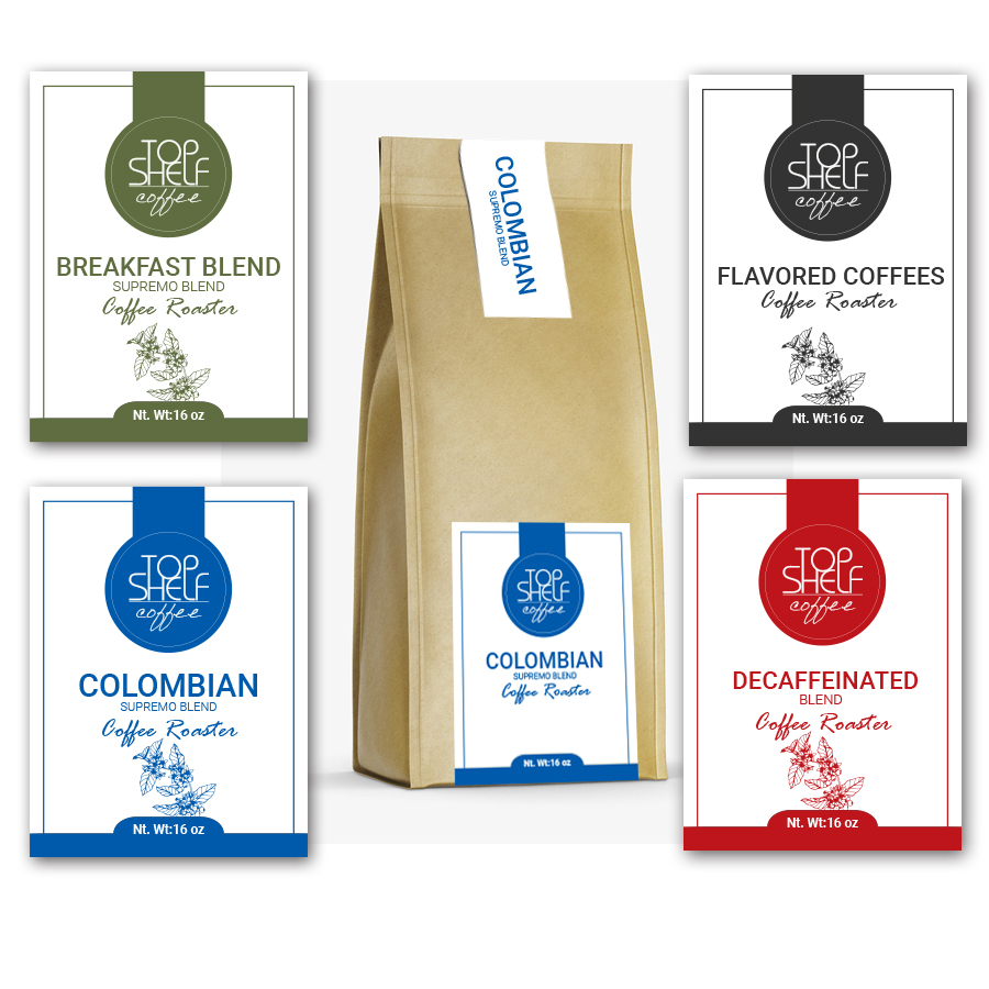 Label Design by Rupok 3 for Top Shelf Coffee | Design #24204701