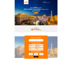 VACATION FOR DONATION WEBSITE HOME PAGE AND CHECKOUT PAGES | Web Design by lnb...