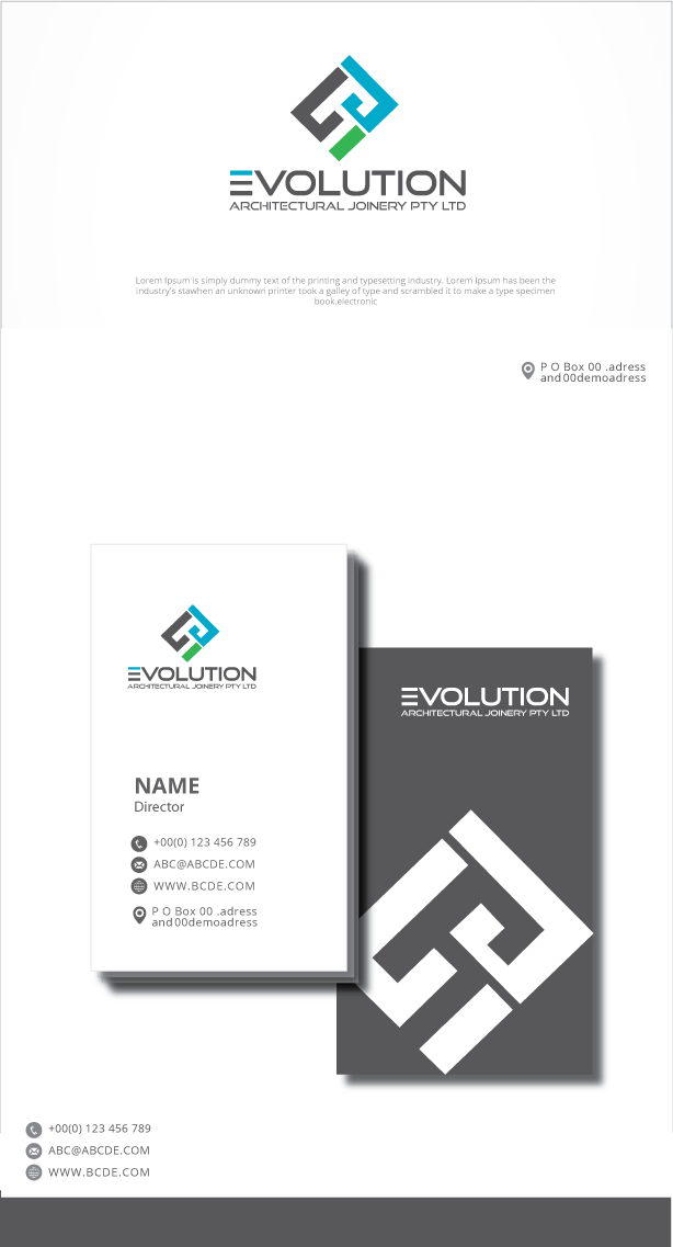 Logo Design by graphicevolution for Evolution Architectural Joinery | Design #24319514