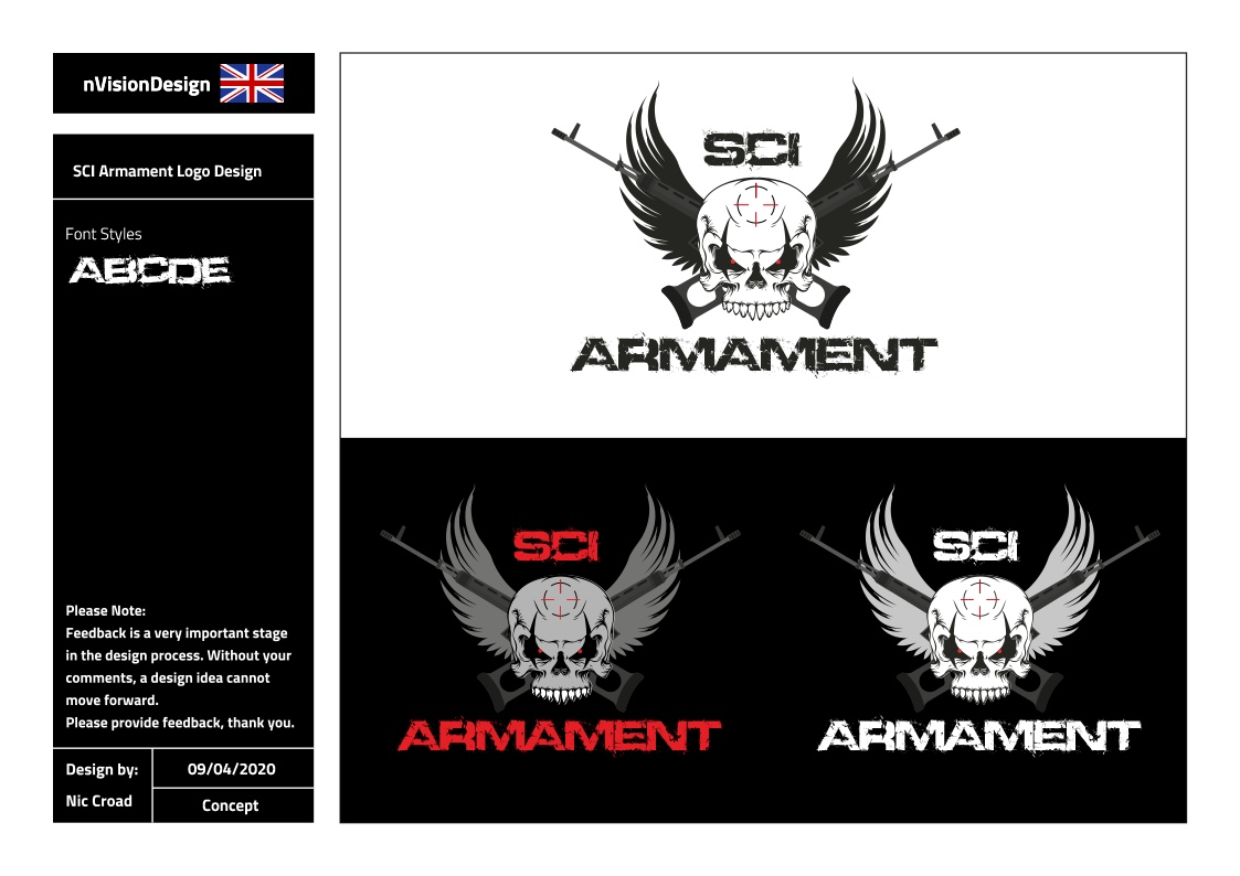 Logo Design by nvisiondesign.co.uk for SCI Armament | Design #24133845