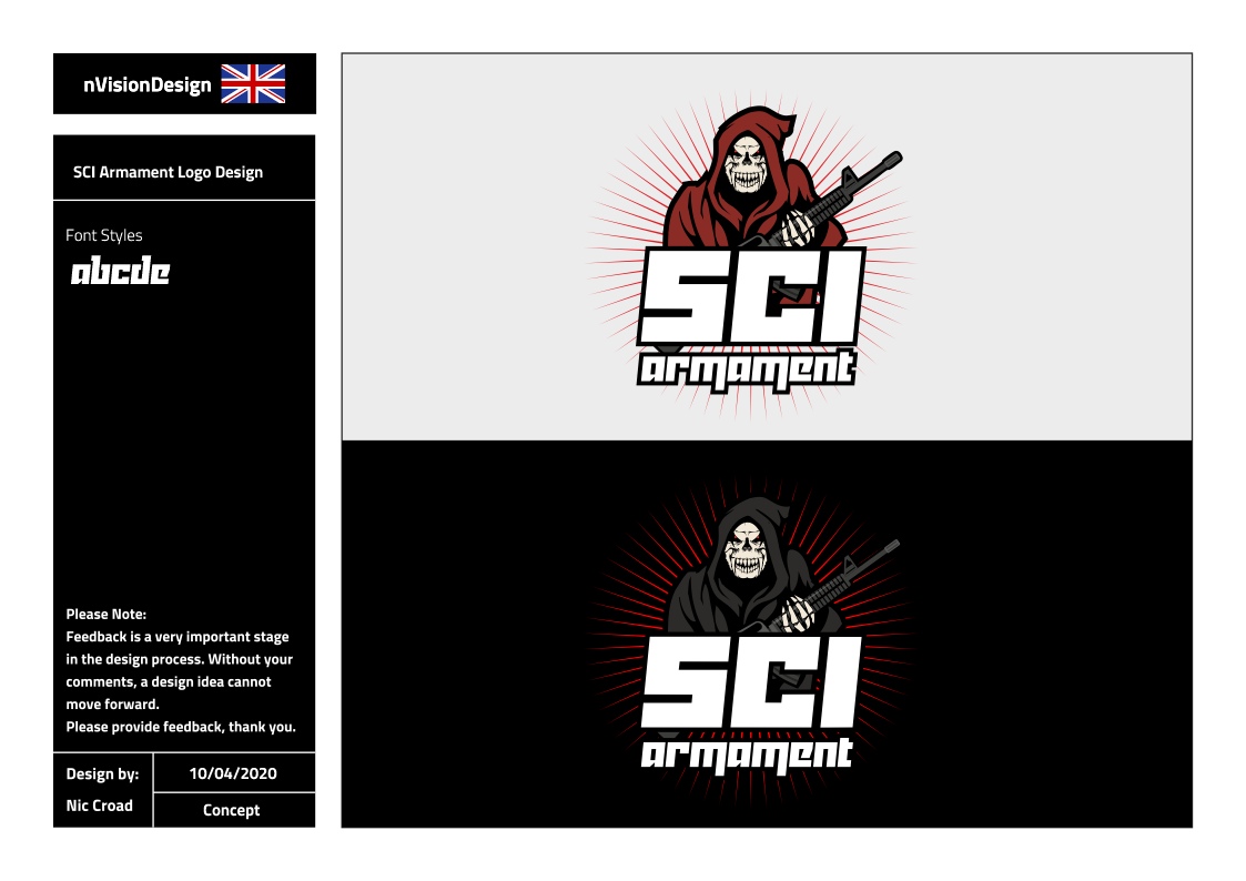 Logo Design by nvisiondesign.co.uk for SCI Armament | Design #24147664