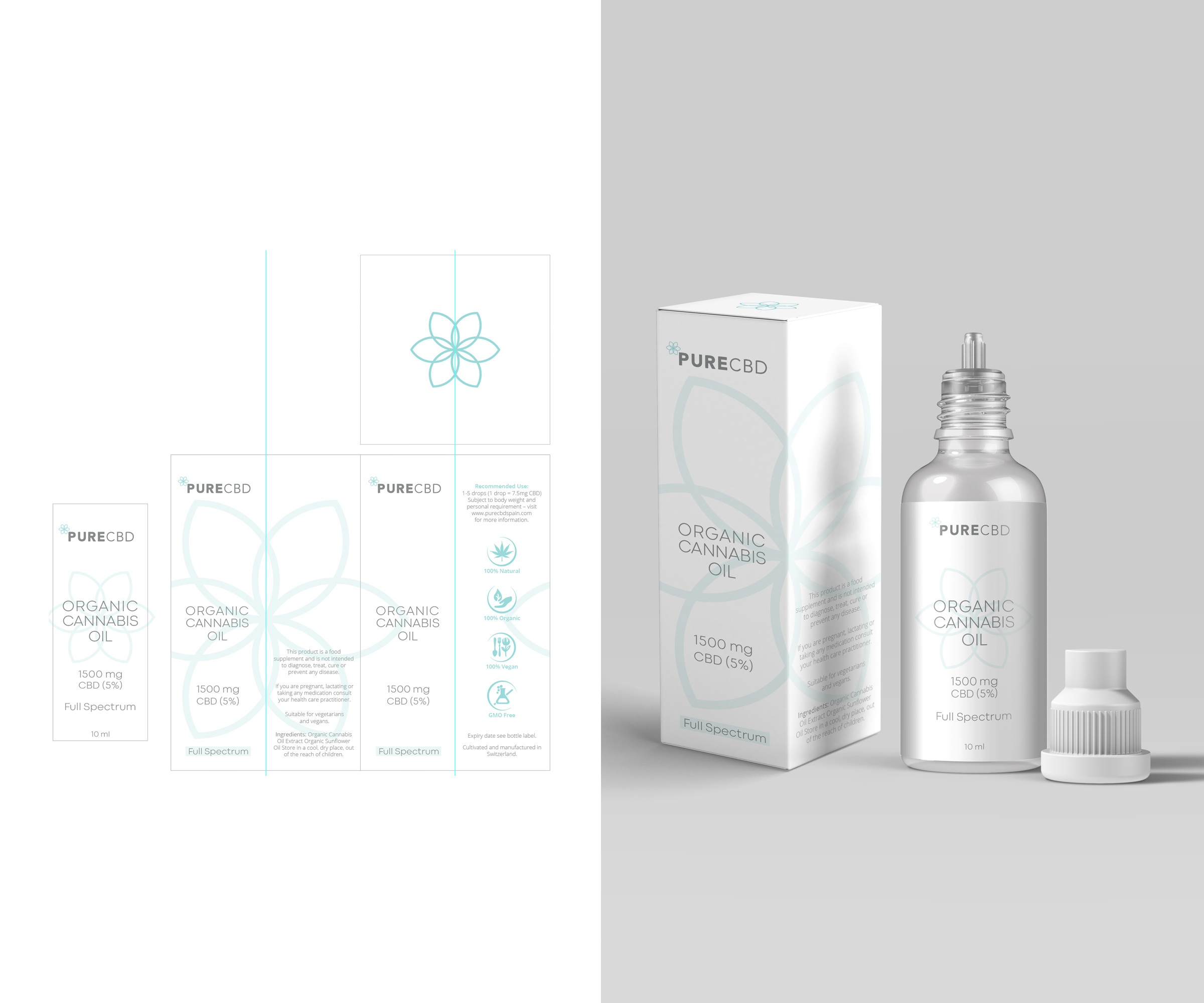 Packaging Design by Ultimate Art for Pure cbd Spain  | Design #24169513