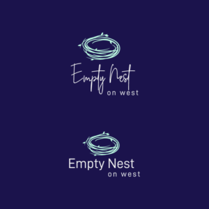 name of blog will be called Empty Nest on West and would like to have my name (smaller) underneath the logo | Logo Design by Iryna 3