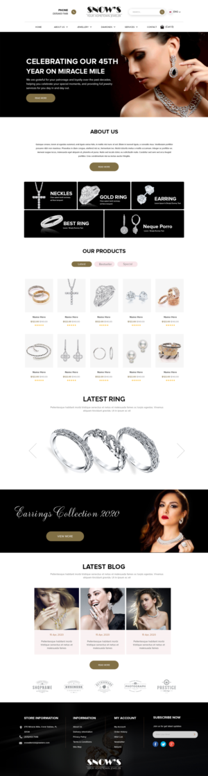 Snow's Jewelers website (www.snowsjewelers.com) | Web Design by Jarry199776