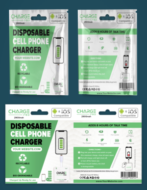 CHARGE POD (Disposable Charger) Needs packaging with actual mock up! | Packaging Design by SAI DESIGNS