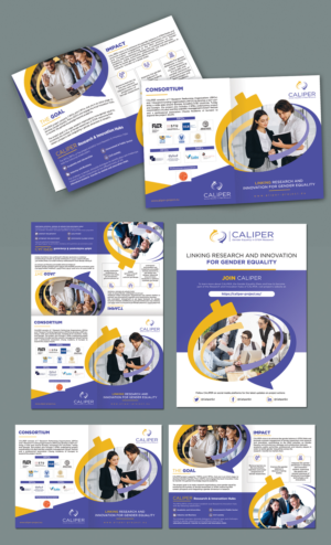 CALIPER - Linking Research and Innovation for Gender Equality | Brochure Design by BLUE WINGS