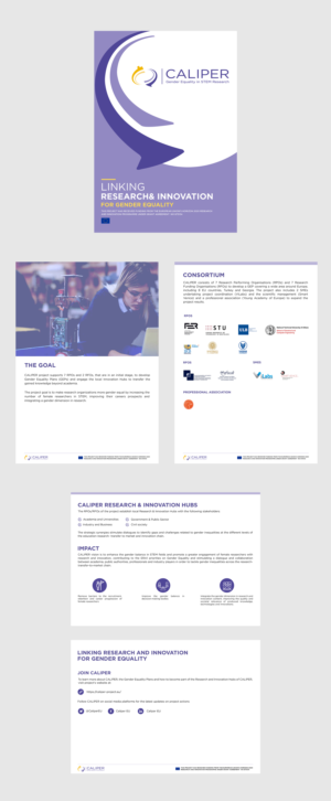 CALIPER - Linking Research and Innovation for Gender Equality | Brochure Design by ZeneFashions