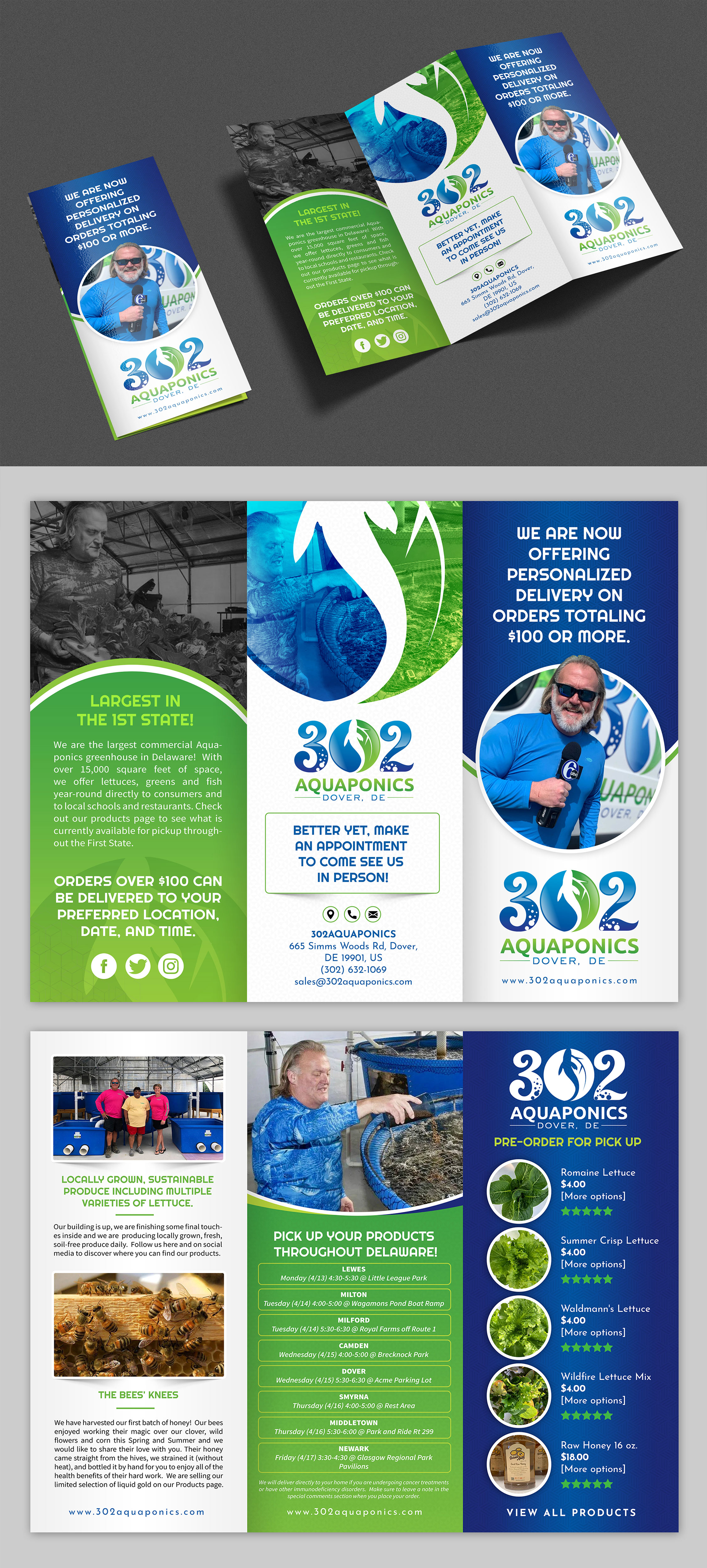 Brochure Design by SAI DESIGNS for 302Aquaponics | Design #24162066