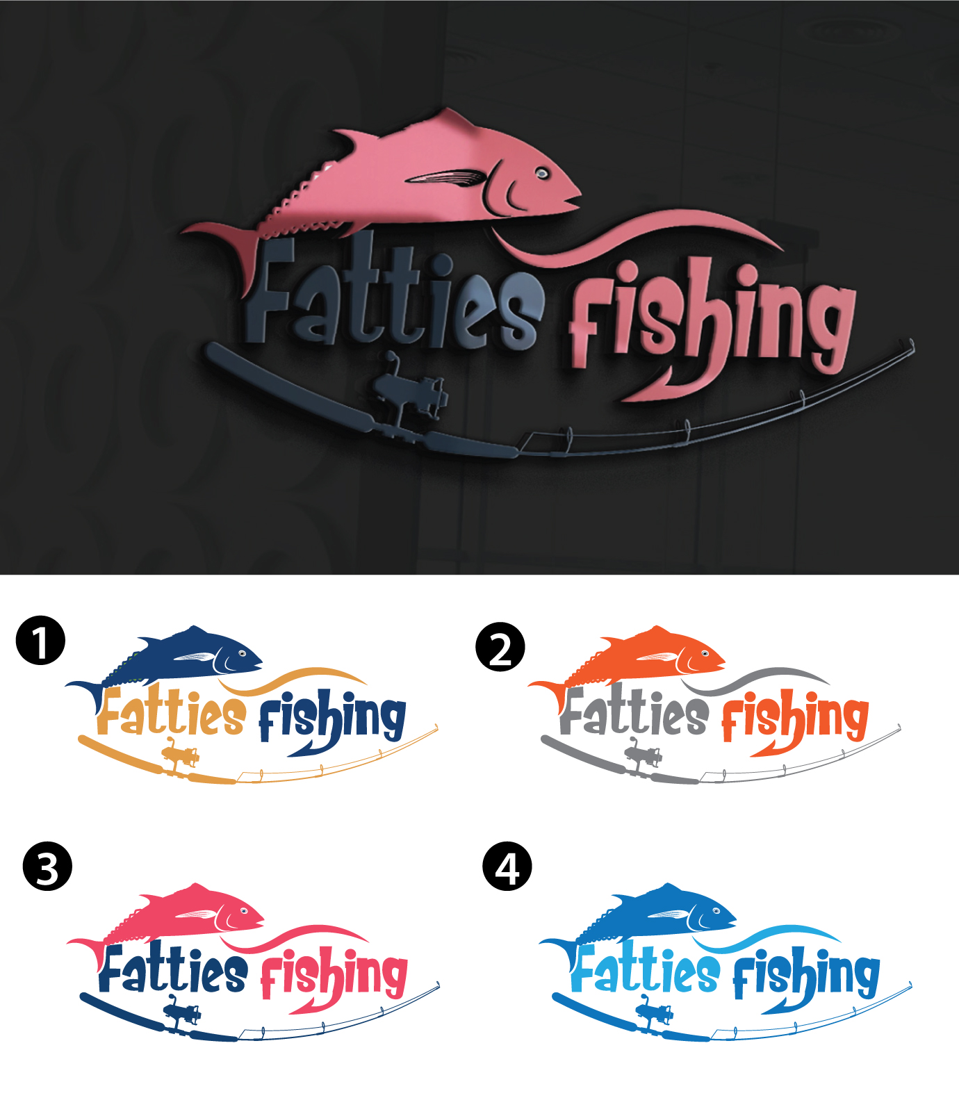 Logo Design by pd graphic 2 for Fatties Fishing | Design #24166580