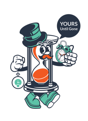 UntilGone Company Mascot - Hourglass Character | Design Graphique par Pinky 