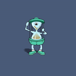 UntilGone Company Mascot - Hourglass Character | Diseño Gráfico por logomaniac