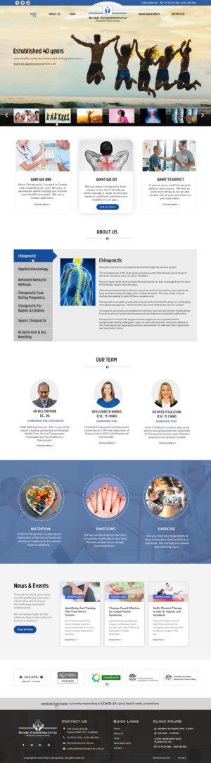 Wholistic Health Clinic (Chiropractic Osteopathic Naturapathic Homeopathic New  Website Design | Web Design by Creative X Designs