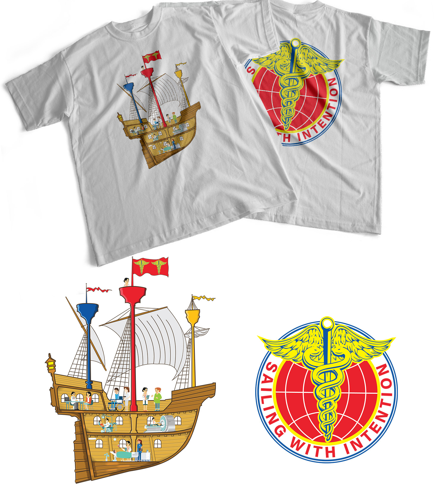 T-Shirt-Design von mekhfioui für Care2Go Sailing | Design #24192539