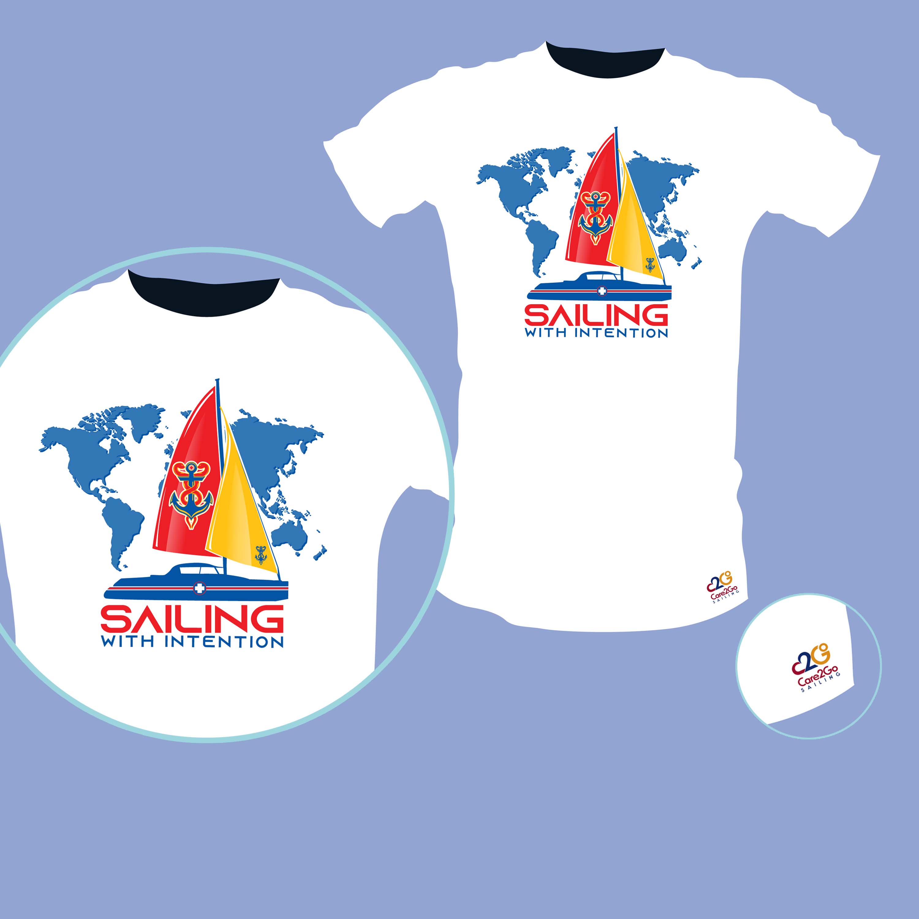 T-shirt Design by Nadz10 for Care2Go Sailing | Design #24174870