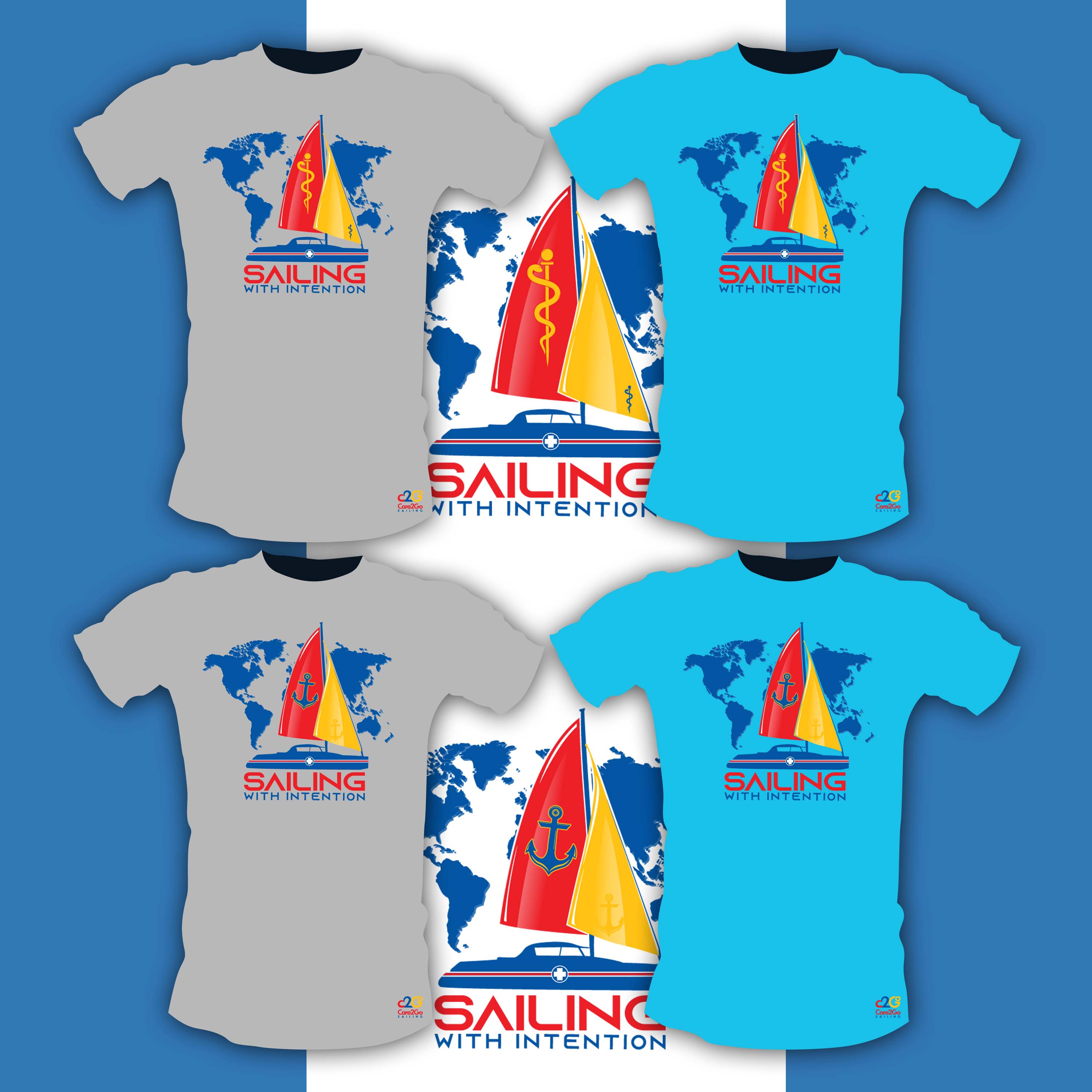 T-shirt Design by Nadz10 for Care2Go Sailing | Design #24183964