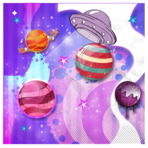 Space Dust Retro Candy  | Design de T-shirt par SAI DESIGNS
