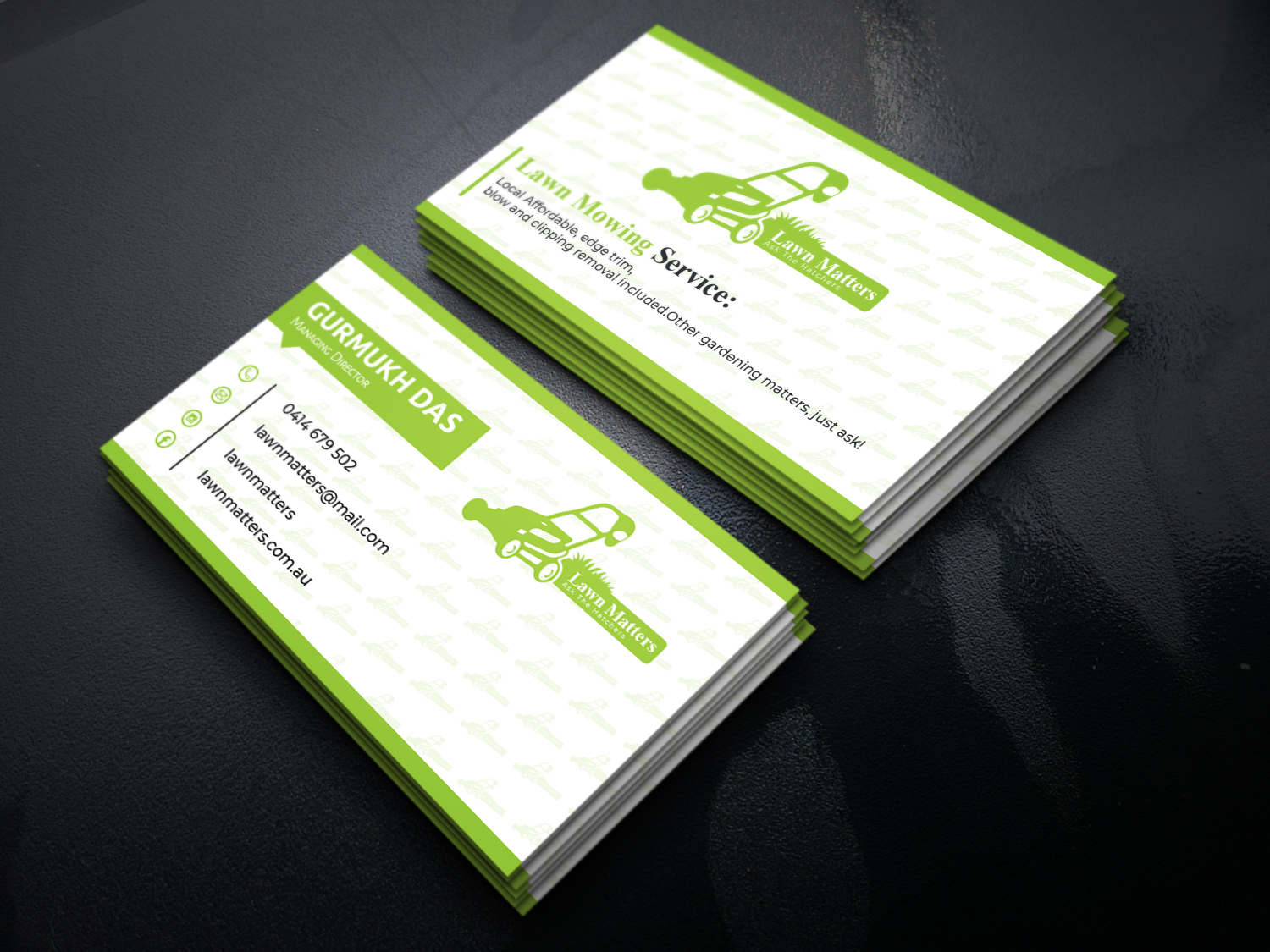 Business Card Design by Gexton for Lawn Matters | Design #24178102