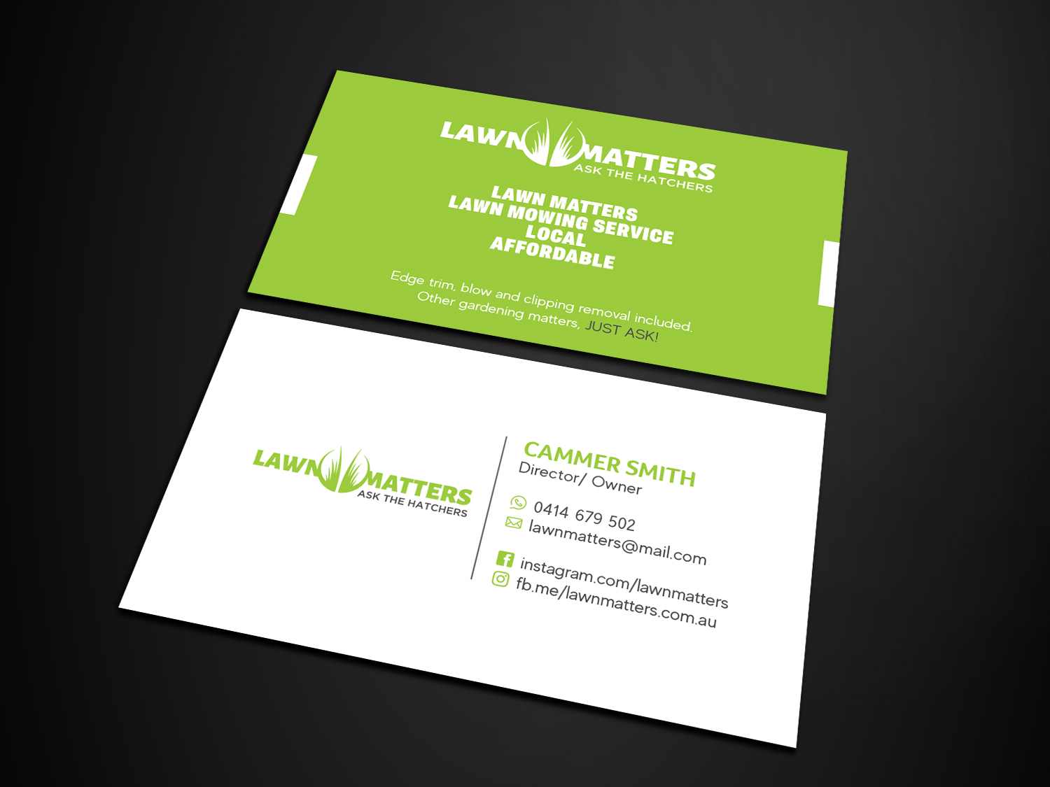 Business Card Design by Verified artistry (Design garden) for Lawn Matters | Design #24170061