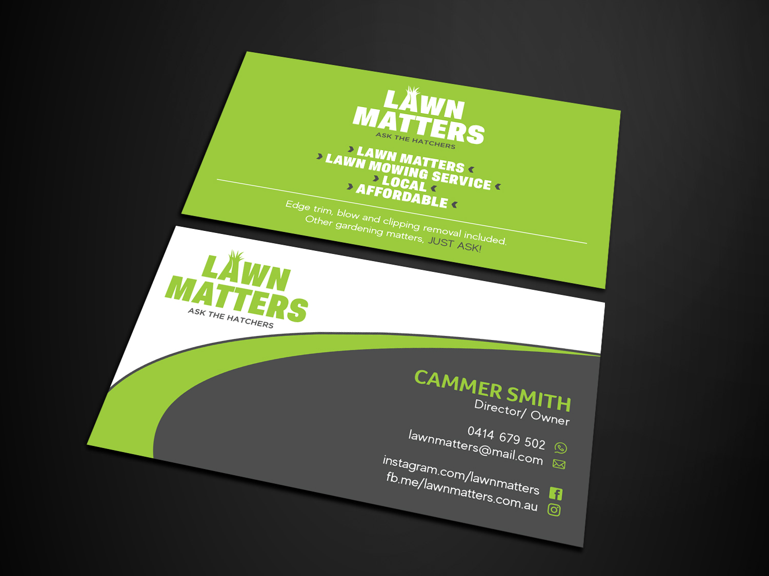 Business Card Design by Verified artistry (Design garden) for Lawn Matters | Design #24170065
